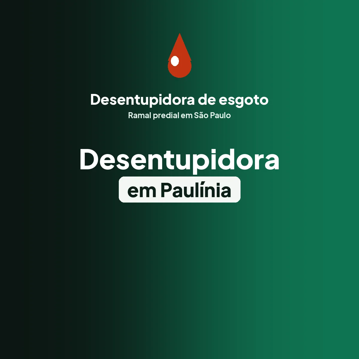 Desentupidora de esgoto em Paulínia