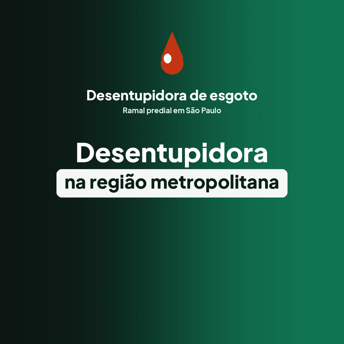 Desentupidora de esgoto na região metropolitana